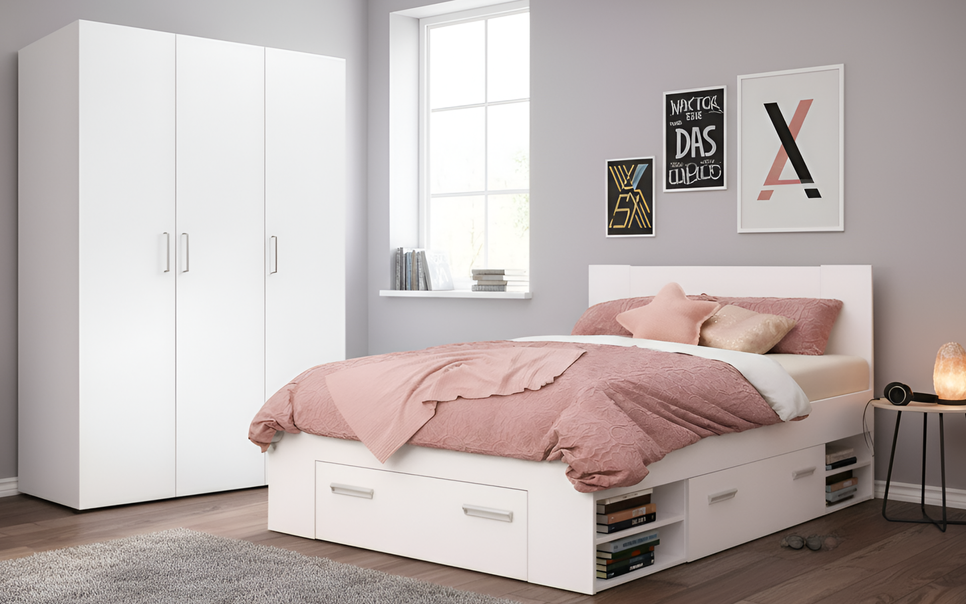 Set dormitor 120/200 Bianca, alb  1